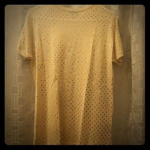 Knit Sequined Short Sleeve